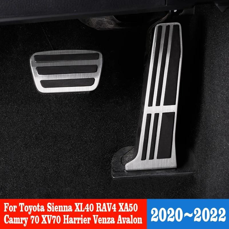 

Car Accelerator Brake Pedal Cover For Toyota Sienna XL40 RAV4 XA50 Camry 70 XV70 Harrier Venza Avalon 2020 2021 2022 Accessories