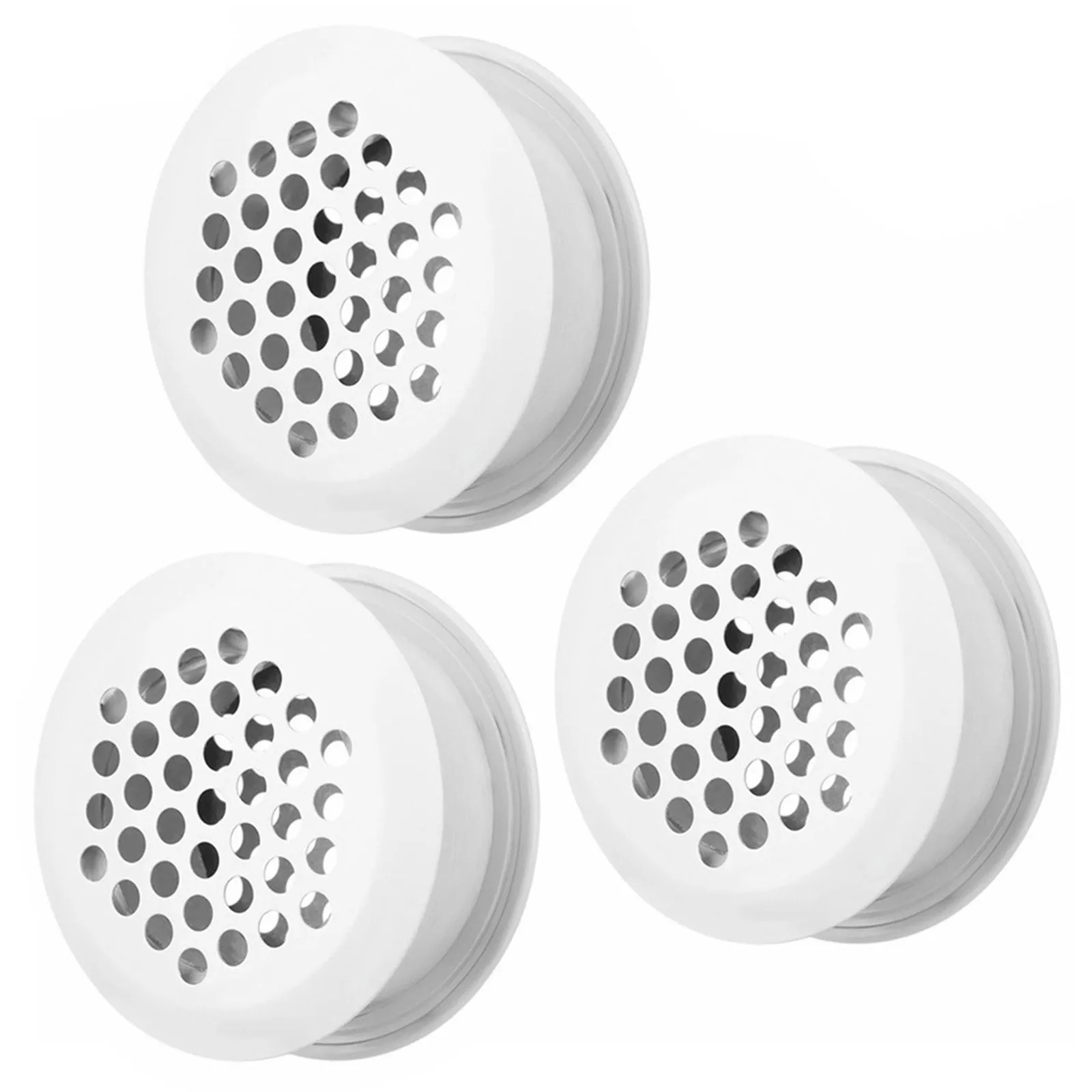 

3PCS Stainless Steel Round Air Vent Grille Wardrobe Cabinet Metal Ventilation Plugs Cabinet Grille Ventilation Systems