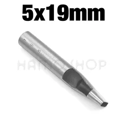 Premium Leather Oval Hole Punch - Steel Craft Tool (5x19mm)