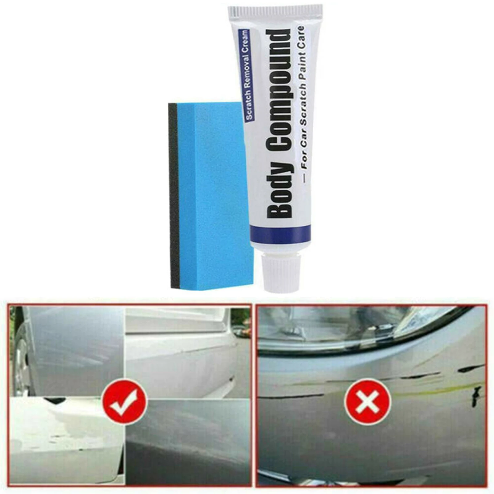 Car Scratch Remover 1set Paint Care Tools Auto Repair Polishing Body Compound Paste Kit