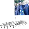 Foldable Laundry Hanger Stainless Steel Underwear Sock Drying Rack Windproof Flat Head Design Rust Resistant Strong Grip Clip 3