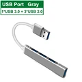 4 Ports USB Gray