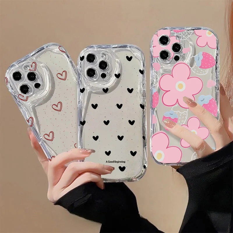 Chic Strawberry Flower Design Phone Case