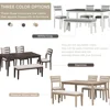 Kitchen Dining Table Set for 6, Classic and Traditional Style 6 - Piece Dining Set, Includes Dining Table, 4 Upholstered Chairs 5