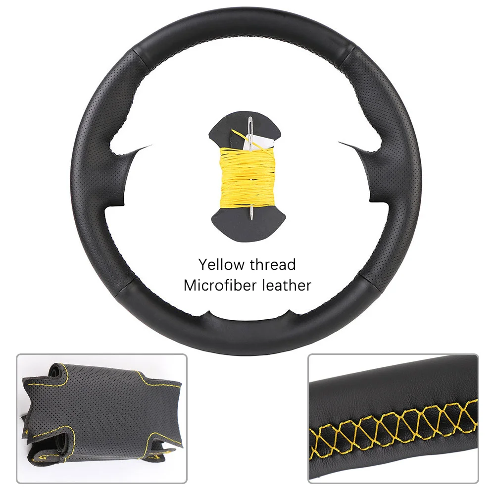 Customized Car Steering Wheel Braiding Cover - Premium Leather Wrap Accessory