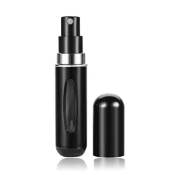 Refillable Mini Perfume Atomizer - Portable Spray Bottle Set, 5ml Capacity (Black)