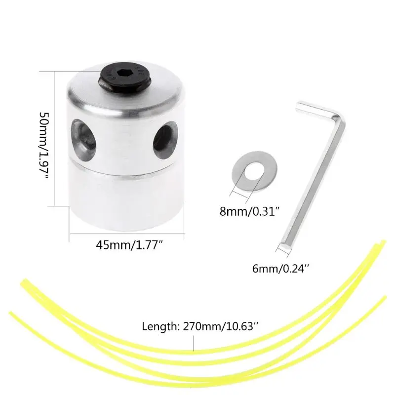 

Алюминиевый триммер для травы для головки с 4-линейным кусторезом для головной газонокосилки