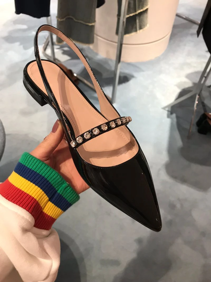 

Женские босоножки, летняя новая обувь на плоской подошве с острым носком, повседневная женская обувь