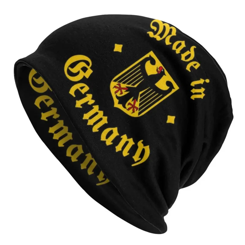 

Made In Germany Hip Hop Bonnet Winter Warm Knitting Hat Women Men Beanies Caps Adult Coat of Arms Beanie Hats Outdoor Ski Cap