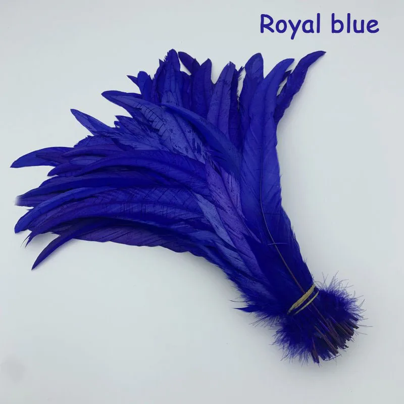 Confezione Da 50 Piume Naturali Di Coda Di Gallo - Tinta Unita Giallo Oro, Lunghezza 30-35 Cm, Per Decorazioni, Cappelli E Costumi Fai Da Te