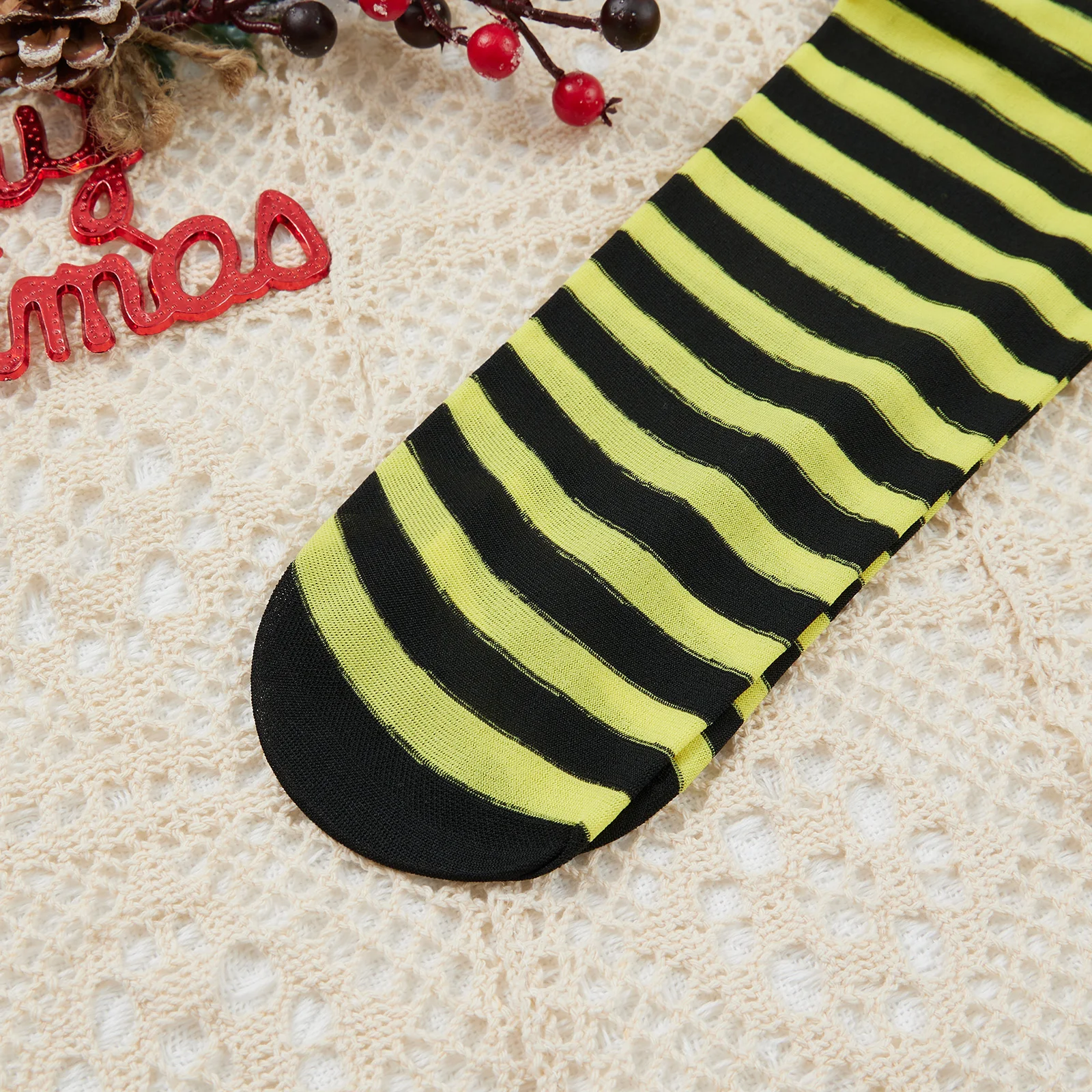Children Girl Pantyhose, Kids Striped Pattern High Waist Cosplay Leggings Pants for Halloween Christmas