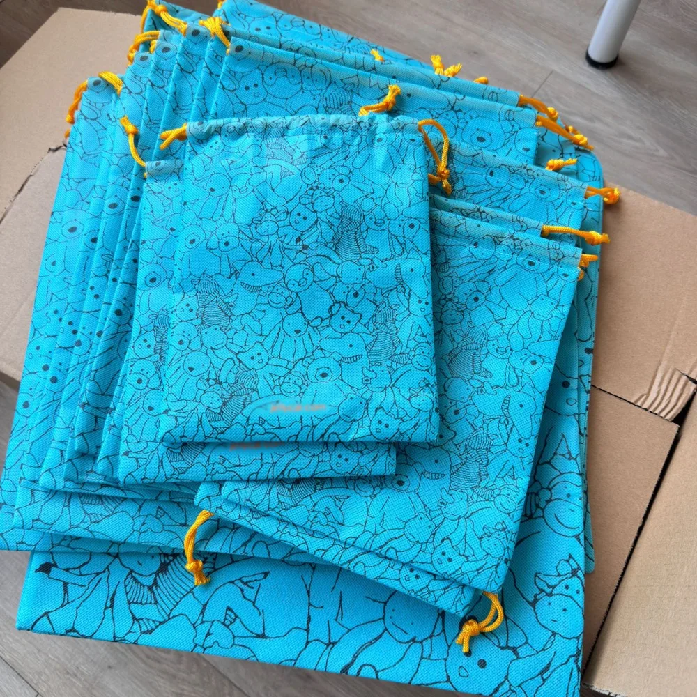 Kwaii Blue Dust Bag Cute Jellycat Doll Gift Bag Non-woven Multifunctional Storage Bag Handbag Toys