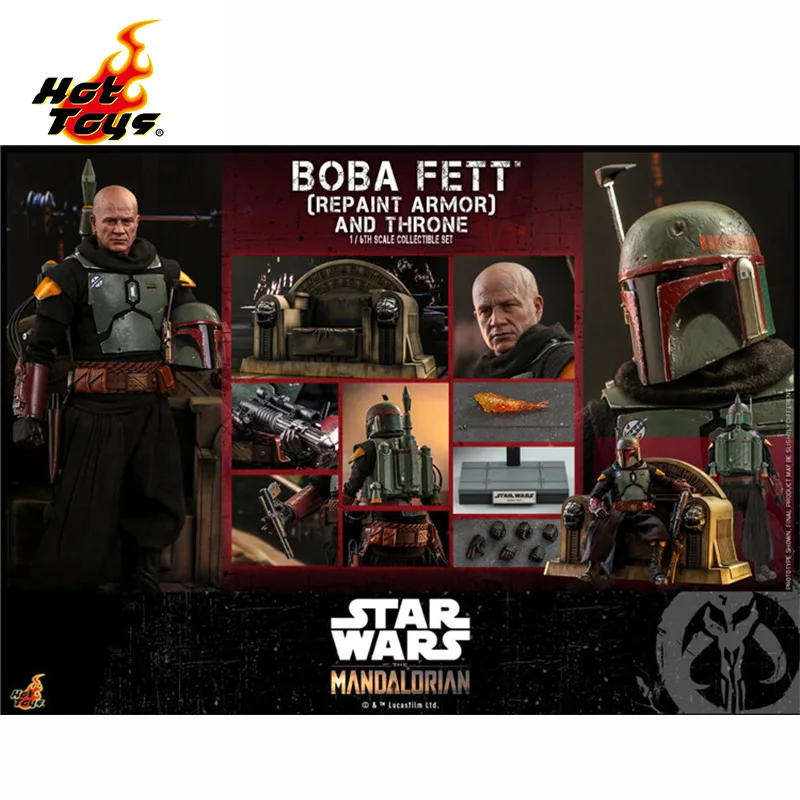 

In Stock Hottoys 1/6TH TMS056 Boba Fett Repaint Armor And Throne The Mandalorian HT Original Anime Action Figures Collectible