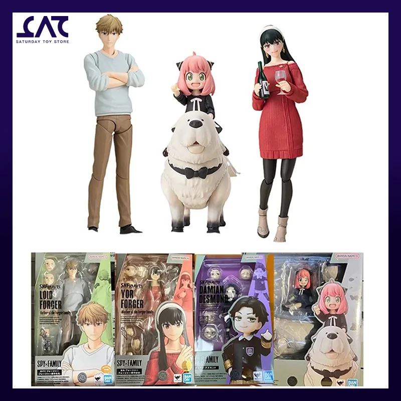 

Original Bandai S.h.figuarts Spy×family Action Figures Shf Loid Yor Anya Forger Damian Anime Figure Gk Model Doll Gift Toys