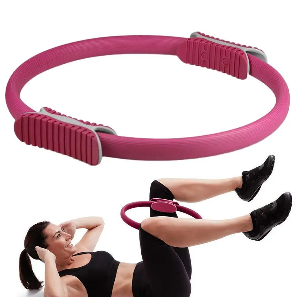 Description Picture 6 of itemYoga Ring Double Handle Pilates Ring Portable Fitness Body Ring Women Girl Workout Exercise Circles Resistance Elasticity