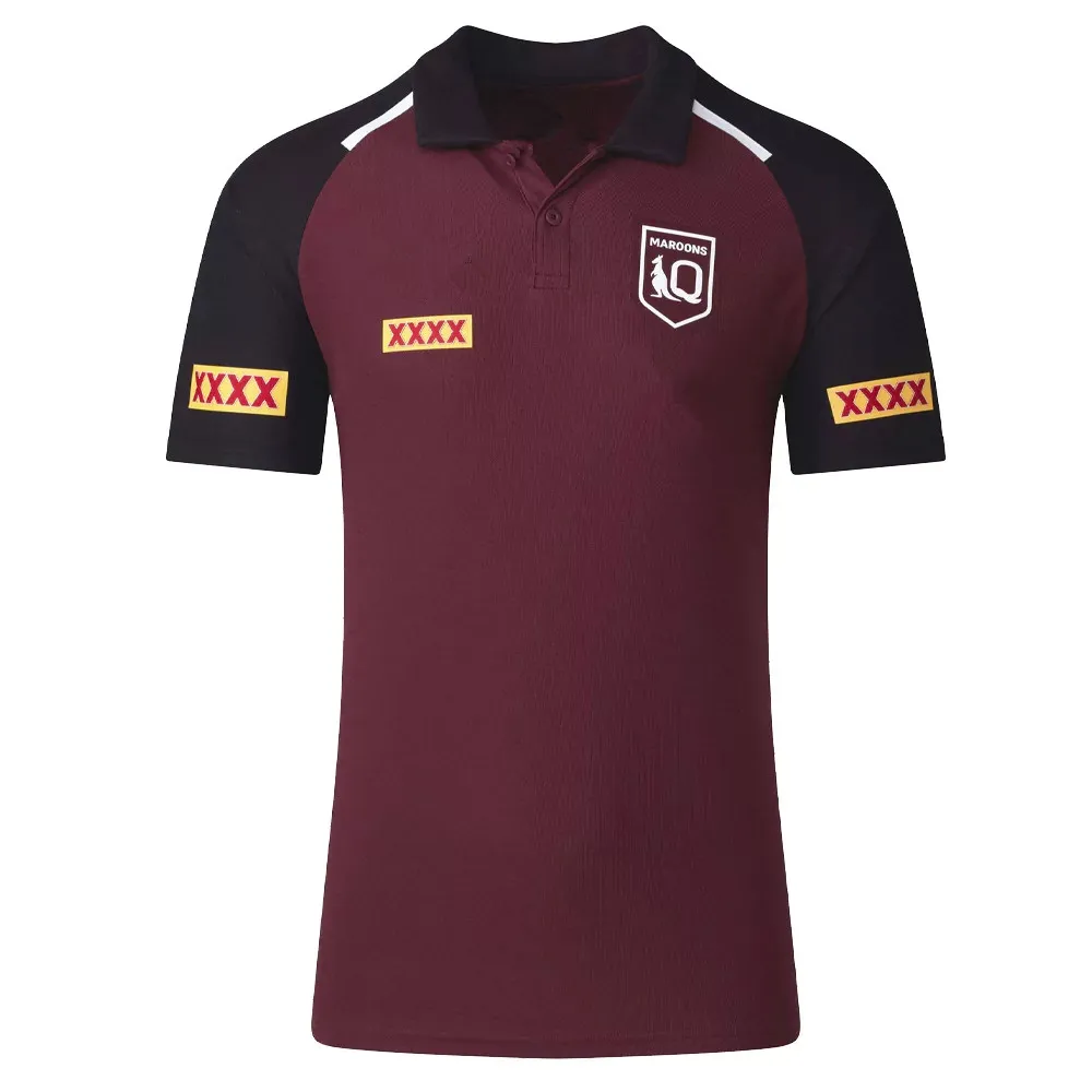 

2024 QUEENSLAND Мужская футболка-поло для регби, размер S--5XL