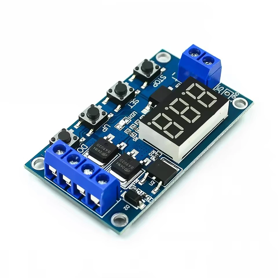DC 12V 24V Dual MOS LED Digital Time Delay Relay Trigger Cycle Timer Delay Switch Circuit Board Timing Control Module 1-10Pcs