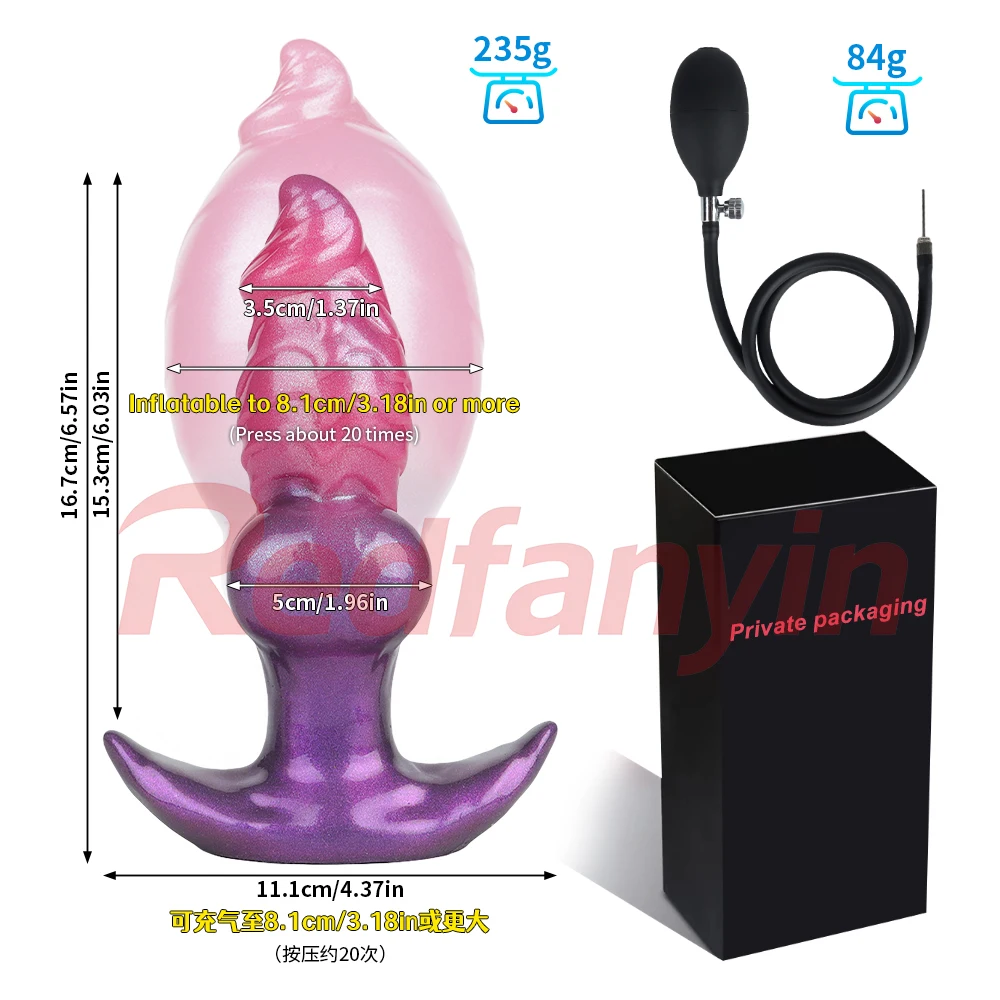 Inflatable Anal Plug  Sex Toys for Women Men Prostate/G-spot Massage Masturbation Bdsm Huge Anal Dilation Inflatable Buttplug