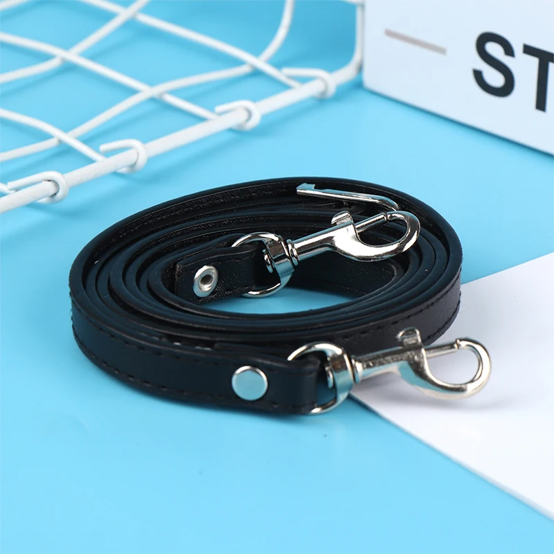 Tracolla Regolabile In Pelle PU Per Borse Fai Da Te - 120 Cm, Larghezza 1,2 Cm - Colore Nero + Argento - 2
