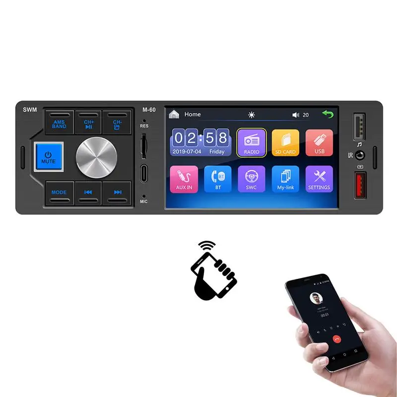 

Wireless Digital Display Car Radio Car Radios MP5 Player Single Din Car Stereo Car Player 4 Inch Touchscreen Radio Build-in