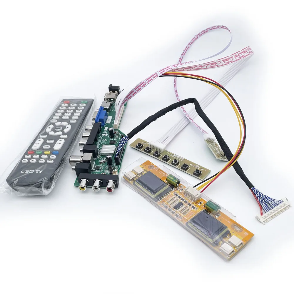 Placa de Controlador Lcd Universal tv Digital Inversor Ccfl 30p 2ch Kit Lvds de Bits Dvb-t2 t c Zs.63w.a8r00 Pcs - Image 5