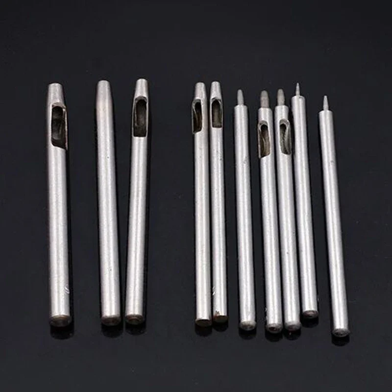 

10 шт./компл. DIY для пробивки отверстий в коже отверстие ручной инструмент ремень ремешок для наручных часов, рыба, Мужская выдалбливают бурения ручной работы