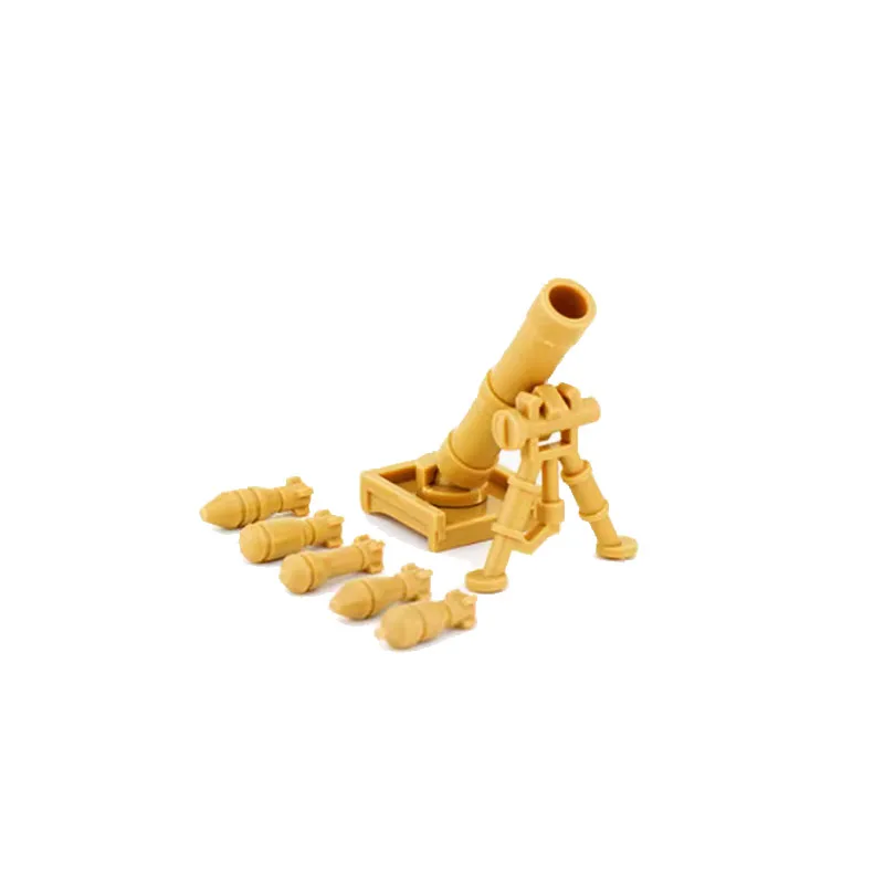 WWII Military Weapons Building Blocks Set with Soldier Figure and Heavy Artillery Accessories