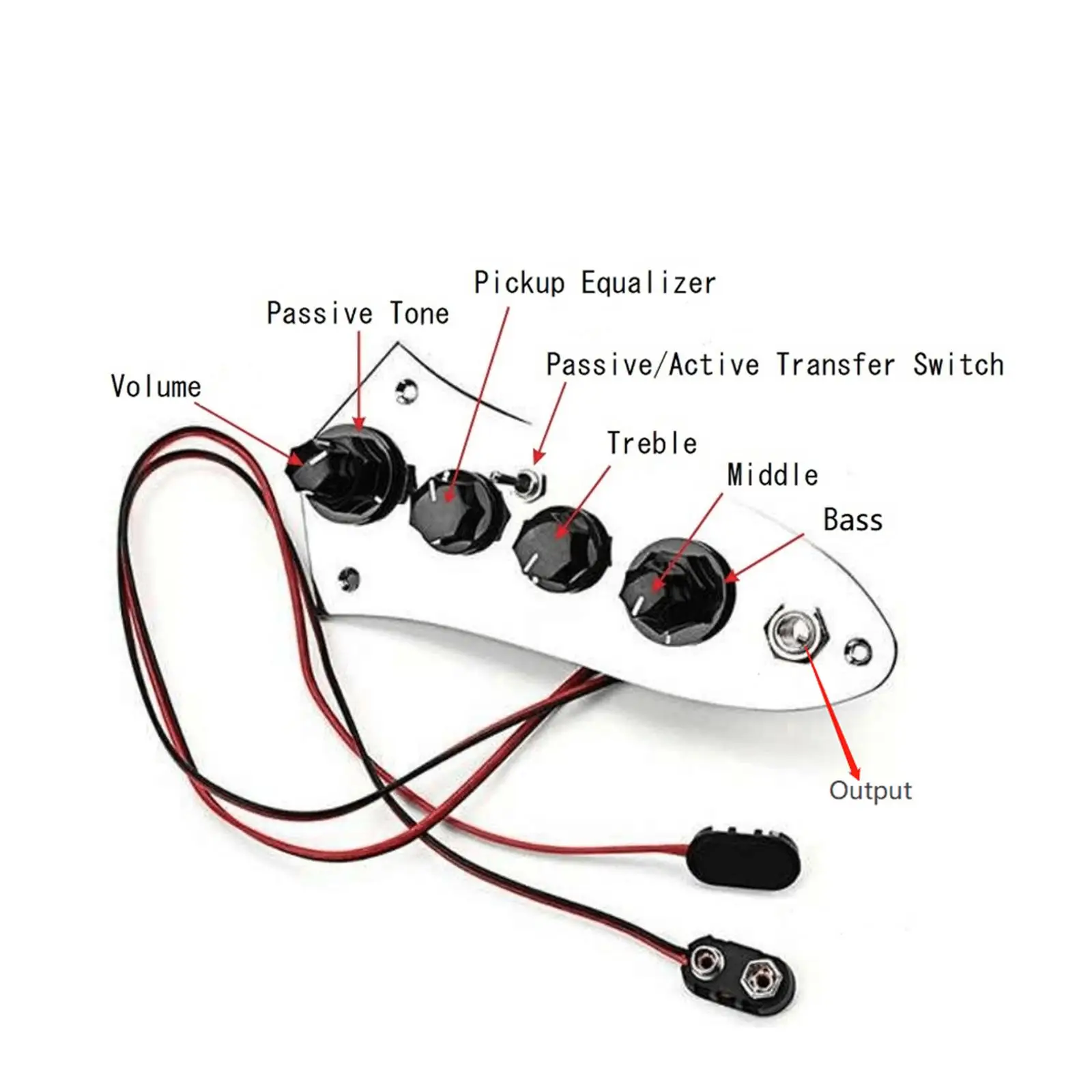 GuitarBassControlPlatePreWiredSuppliesBassCircuitControlBoard