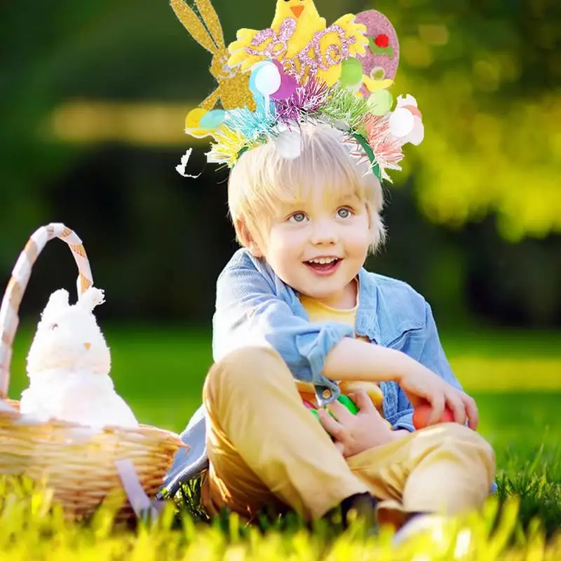 Happy Easter Headband Happy Easter Day Hairband For Decoration Cartoon Spring Day Party Hair Hoop Decoration For
