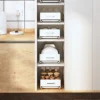Non-Installation Kitchen Shelf Dish Organizer Cabinet Pull-out Rack Multifunctional Spice Bowls Chopsticks Racks Under Sink 3
