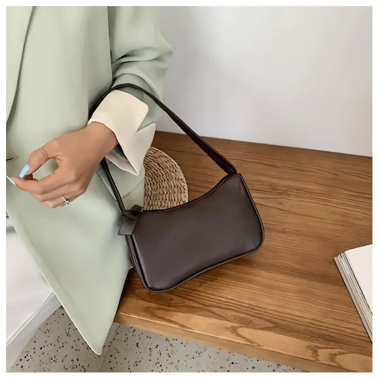 Retro PU Leather Womens Handbag - Vintage Shoulder Tote
