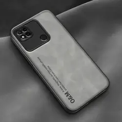 Premium Magnetic Leather Phone Case with Silicone Protection for Plastic (Light Gray)