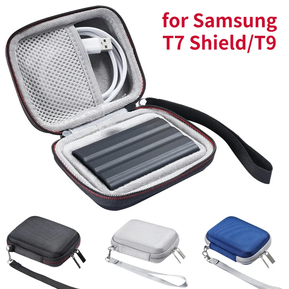 portable hard drive bag hard drive box external hard drive hard drive case electronic accessories case digital accessories bag EVA Hardshell Case Shockproof External Hard Drive Bag Anti-Scratch Portable Storage Bag for Samsung T7 Shield/T9 4TB/2TB/1TB SSD