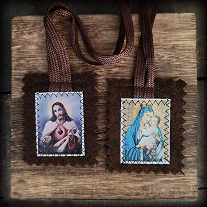 Our Lady of Mt. Carmel Sacred Heart Necklace 1