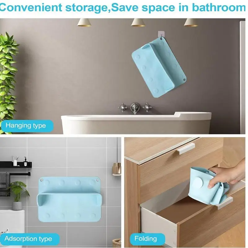 Baby Shower Bathtub Splash Guard Bathtub Storage Rack Effective Water Splashing Prevention Floor Protection Shower Splash Guard
