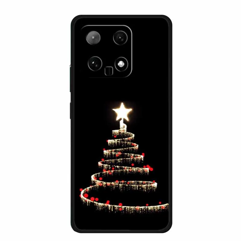 Yoedge 2 Pezzi Cover Natalizie Per Xiaomi Redmi 9T / 9 Power - Custodia Morbida Silicone Con Alce E Tema Natale, Trasparente