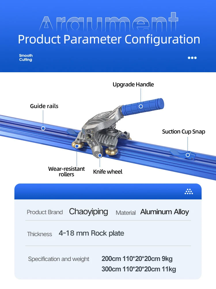 Tile Cutting Connectable Manual Tile Cutter for Large Format Tiles Manual Cutting 2000/3000mm
