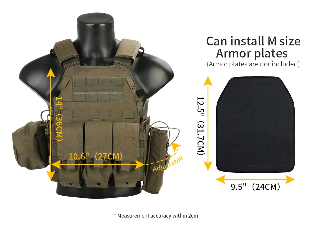 米軍実物　PRU－60Ａ HARD BALLISTIC ARMOUR プレートL KRYDEX LBT-6094A Plate Carrier Tactical Body Armor Vest with Pouch