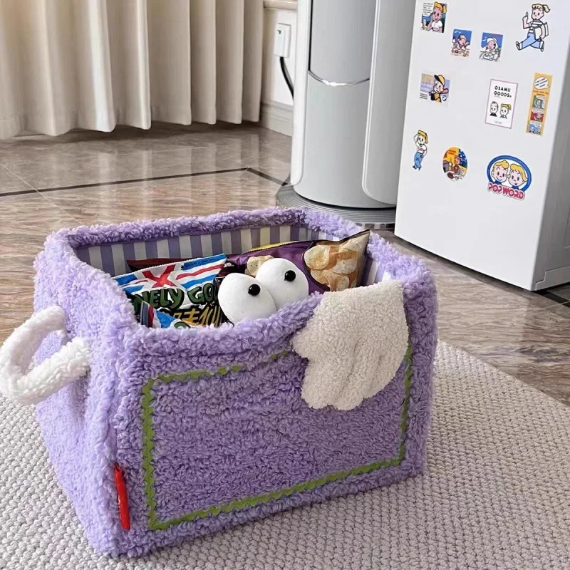 Creative Foldable Toy Basket Cute Storage Basket Sundries Snack Toys Organizer Box Cartoon Laundry Basket bedroom Storage