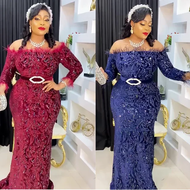 Plus Size Turkey African Party Dresses for Women 2023 New Off Shoulder