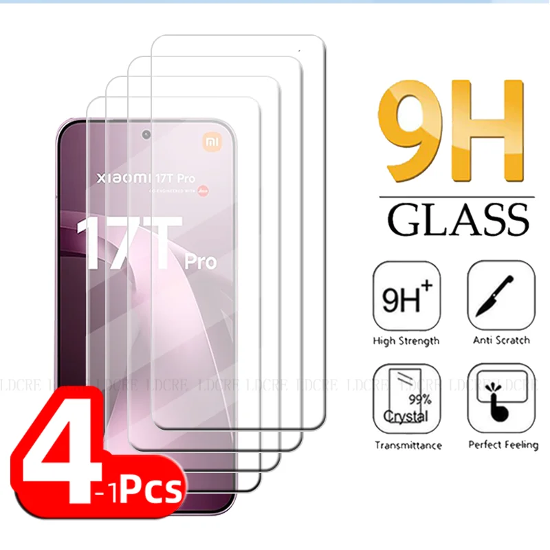 Xiaomi 17T Pro Clear Tempered Glass Screen Protector - 9H Transparent Protection