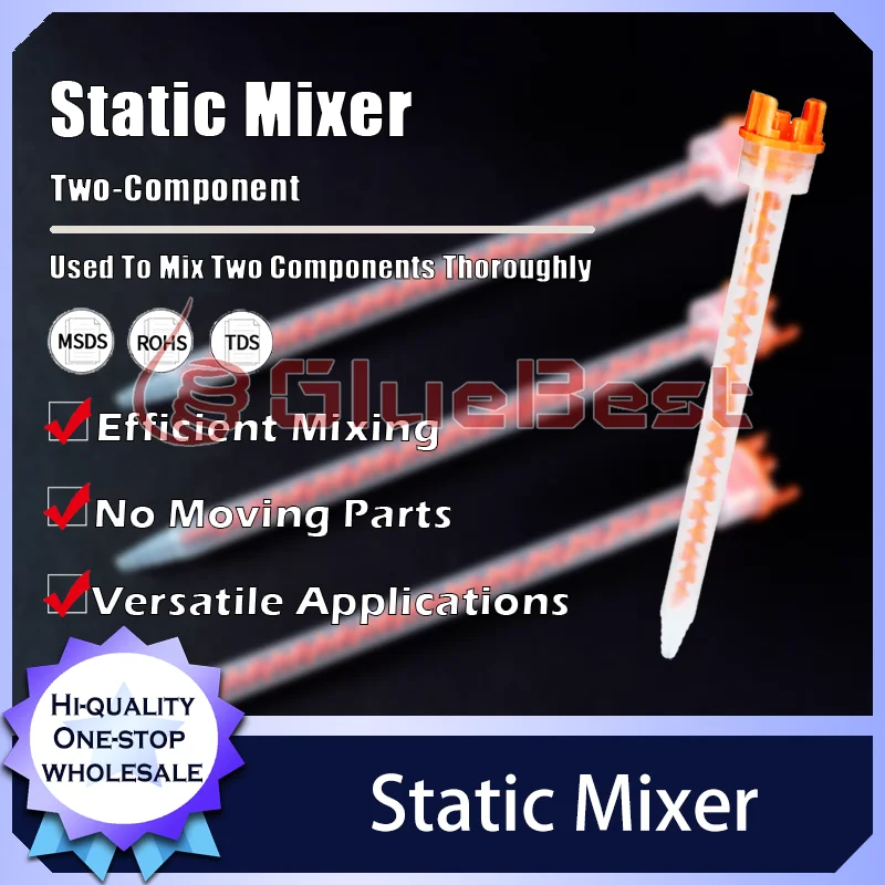 Static Mixer for AB Curing Agents with Trapezoidal Outlet and Spiral Core for Efficient Mixing Applications Original Product