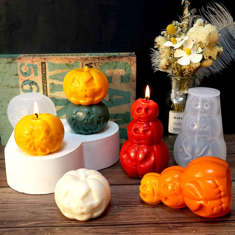 Silicone Pumpkin Candle Diy Mold Halloween Pumpkin Silicon Mold