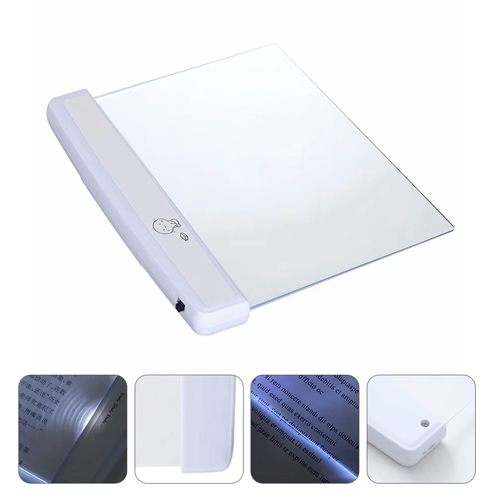 

Reading Light Portable Lights LED Lamp Night Lighting Tool Panel Flat Page Eye Protection Plastic
