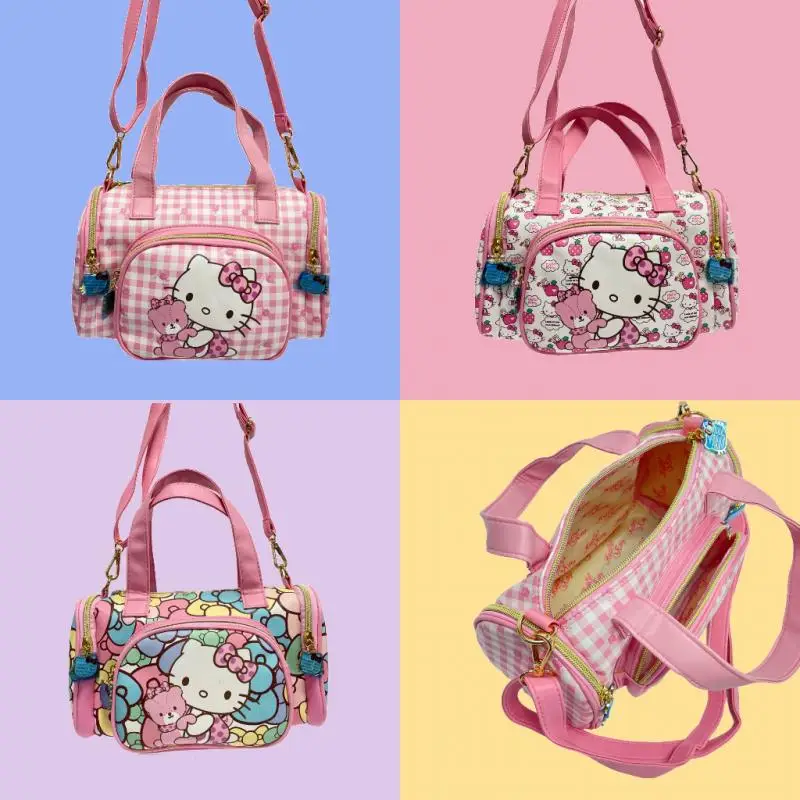 

Kawaii Cute Sanrio, Hello Kitty сумка-мессенджер сумка через плечо Детская сумка трендовая модная Милая девочка Рождественский подарок для детей