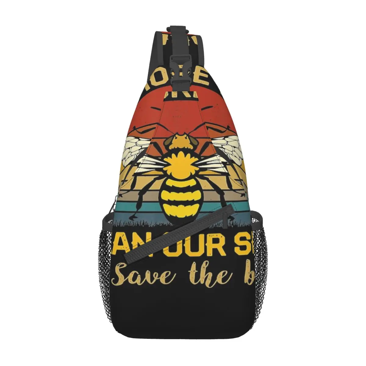 

Hug More Trees Clean Our Seas Save The Bees Vintage Chest Bag Fashionable Polyester fabric Travel Nice gift Multi-Style