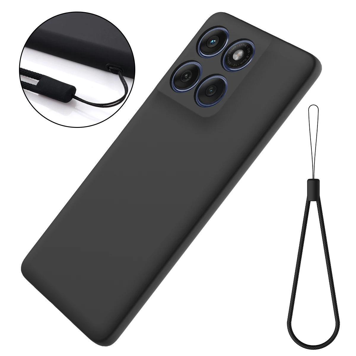 Liquid Silicone Shockproof Lanyard Case - Durable Back Cover