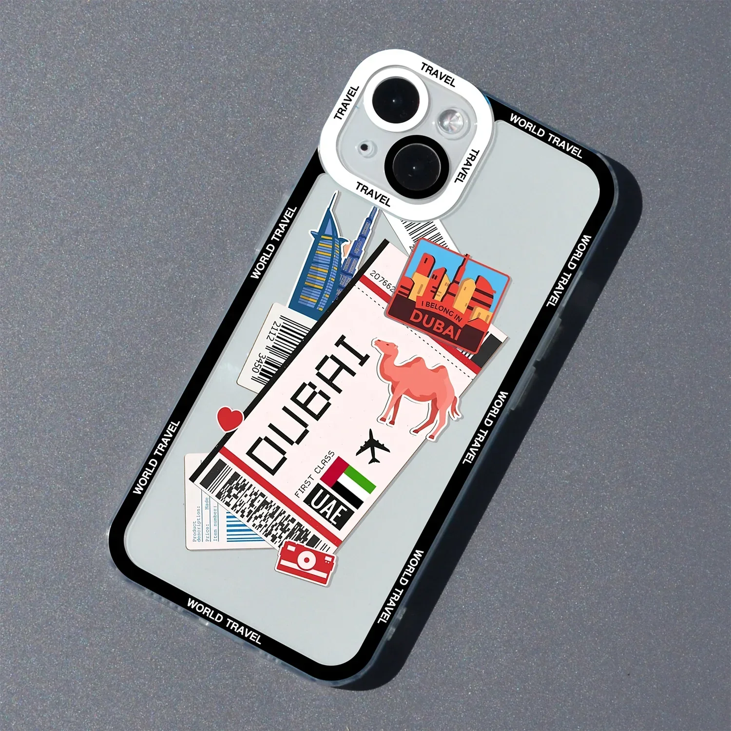 thumbnail image 1 of Funda de teléfono de silicona para iPhone, cubierta suave de viaje de Ciudad Mundial, Tokio, Londres, Nueva York, 16, 15, 14, 13, 12, 11 Pro Max Mini Plus, 1 of 5