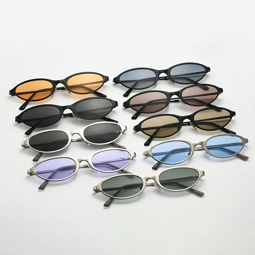 Vintage Oval Frame Sunglasses for Fashion and Outdoor Activities