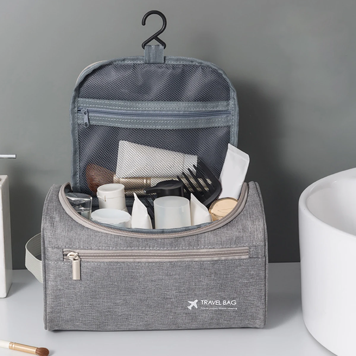 Men Travel Cosmetic Bag Portable Hanging Toiletry Bag Makeup Cosmetic Organizer Case For Bathroom